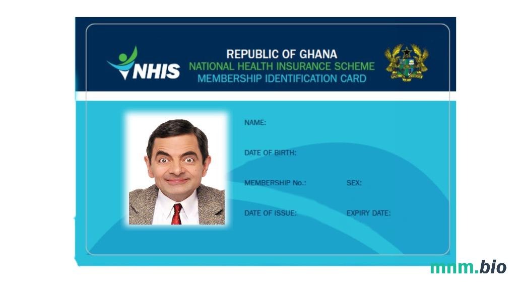 Ghana NHIS karta ubezpieczenia zdrowotnego edytowalny szablon